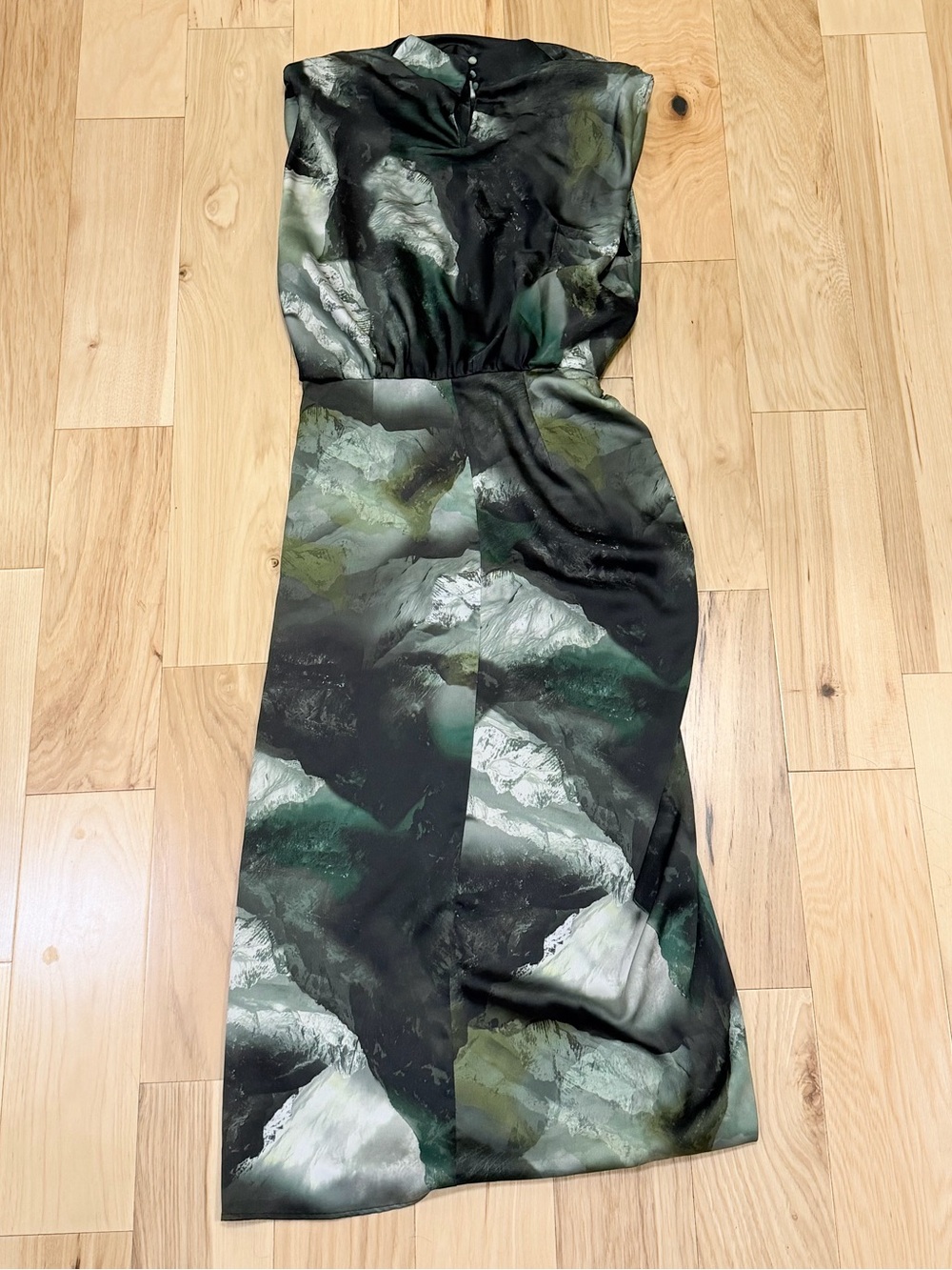 LIKE NEW Allsaints Women Isa Appalachian Abstract Print Sleeveless Sheath Dress - Picture 4 of 6